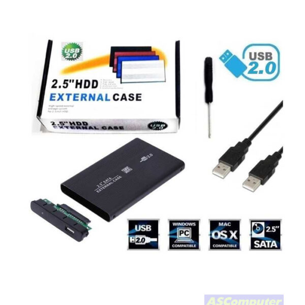 BOITIER EXTERNE POUR DISQUE DUR 2,5" SATA USB 2.0