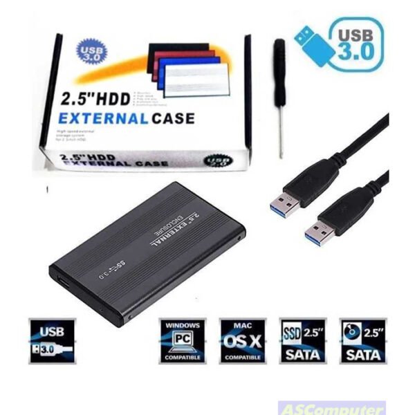 BOITIER EXTERNE POUR DISQUE DUR 2,5" SATA USB 3.0