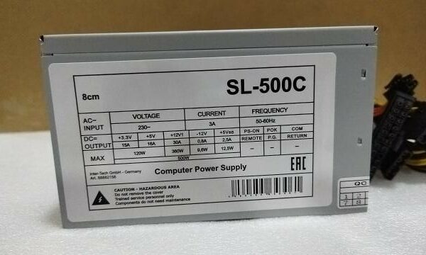 BLOC ALIMENTATION 500W 24PINS 8CM
