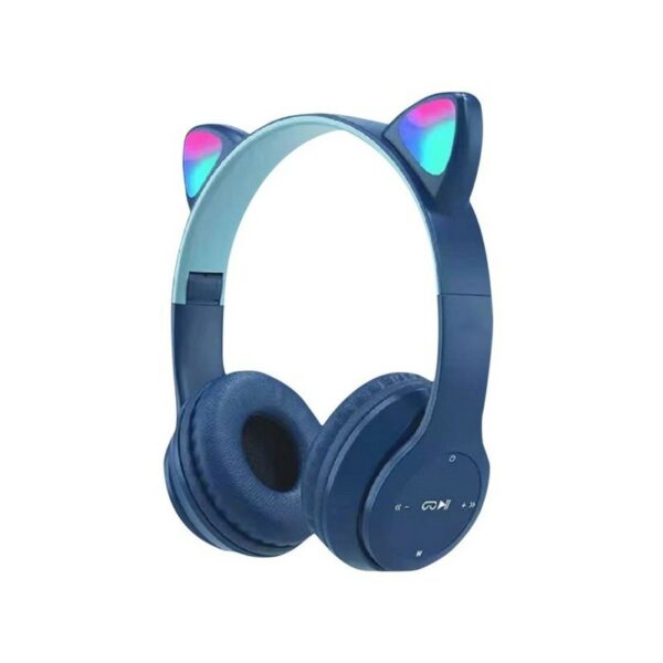 CASQUE BLUETOOTH P47M CAT BLEU (RGB 7 COULEURS)
