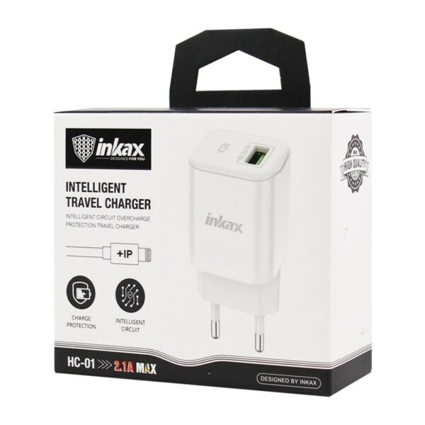 Chargeur INKAX HC-01 Avec Cable Lightning 2.1A