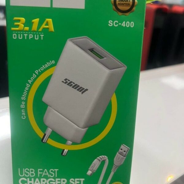Chargeur SCOOT SC-400 - 3.1A Avec Câble Type-C