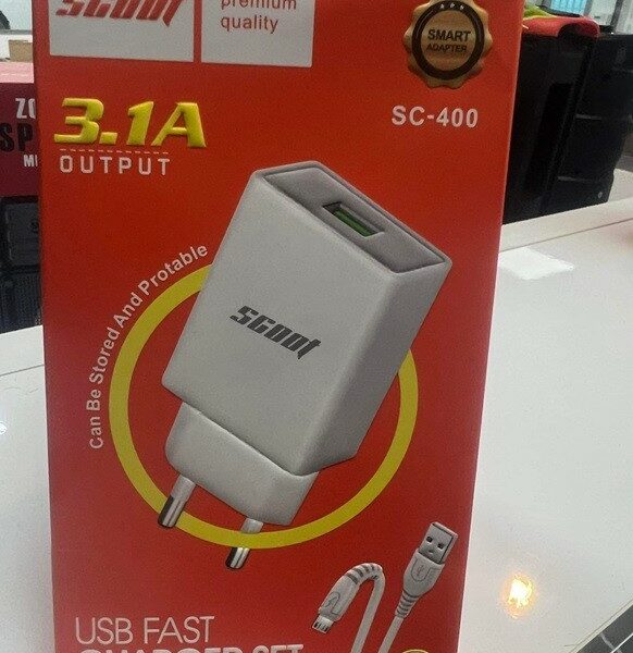 Chargeur SCOOT SC-400 - 3.1A Avec Câble Micro USB