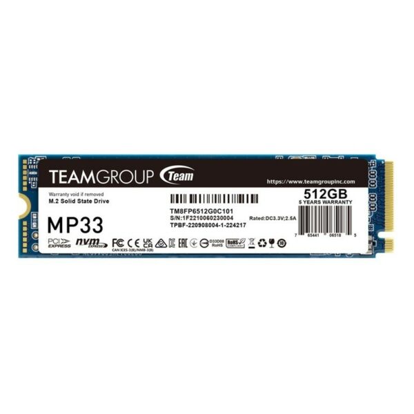 Disque Dur Interne SSD TEAMGROUP MP33 M.2 PCIE 512GB
