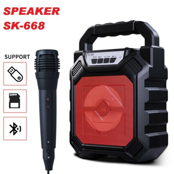 HAUT PARLEUR BLUETOOTH SK-668 ROUGE