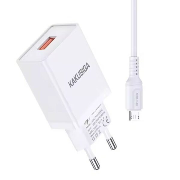 CHARGEUR KAKUSIGA KSC-931/3A AVEC CÂBLE MICRO USB