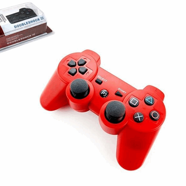 MANETTE DE JEUX ADAPTABLE POUR PLAY STATION 3 ROUGE