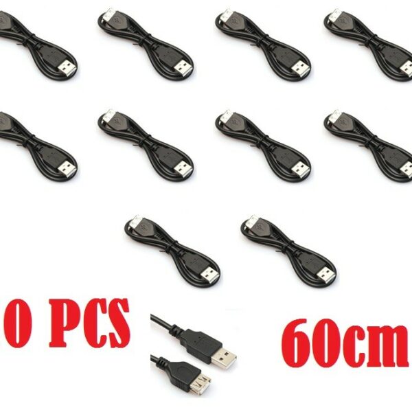 10 RALLONGES USB 60CM USB 2.0