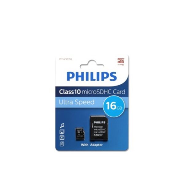 CARTE MÉMOIRE MICRO-SD PHILIPS 16Go CLASS 10