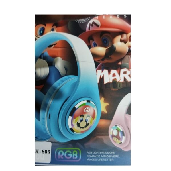 CASQUE BLUETOOTH AH-806 SUPER MARIO BLEU
