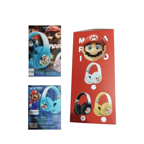 CASQUE BLUETOOTH AH-806 SUPER MARIO NOIR