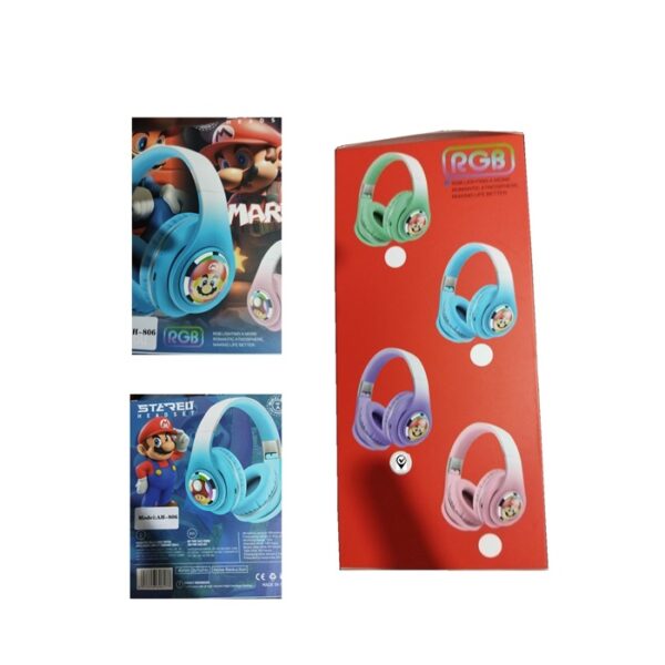 CASQUE BLUETOOTH AH-806 SUPER MARIO VIOLET