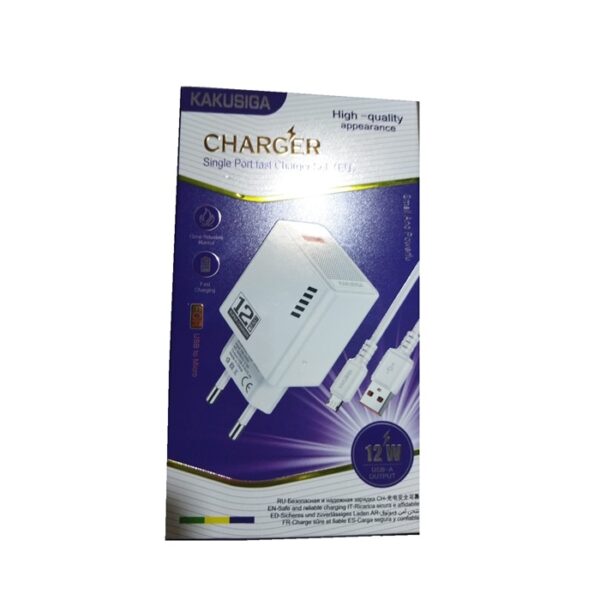 CHARGEUR KAKUSIGA KSC-1236/12W AVEC CÂBLE MICRO USB