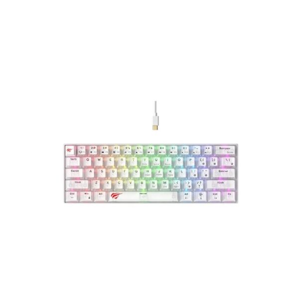 CLAVIER GAMER HAVIT KB903L MECANIQUE RGB BACKLIT BLANC