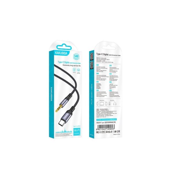 CABLE JACK VERS TYPE C KSC 894 3,5MM KAKUSIGA 1M