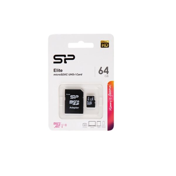 MICRO SDXC 64 GB + ADAPTATEUR SILICON POWER