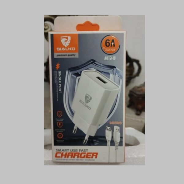 CHARGEUR SMART SIALKO 6A AVEC CÂBLE MICRO USB