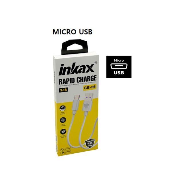 CABLE CHARGE MICRO USB INKAX CB-36 - 3,1A