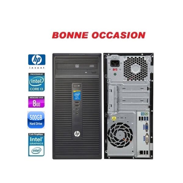 UNITÉ CENTRALE  HP 280 G1 MT I3-4160/8Go/500Go