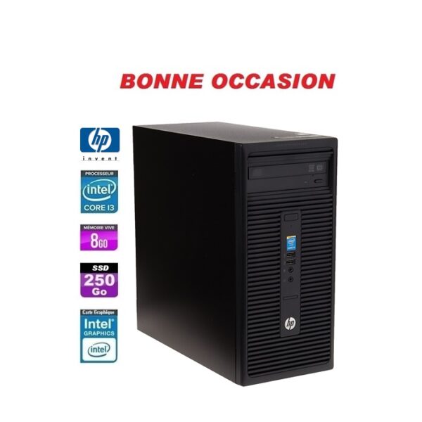UNITÉ CENTRALE  HP 280 G1 MT I3-4160/8Go/256Go SSD