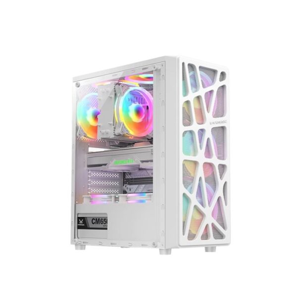 BOITIER GAMER FPMAX CORTEX BLANC 4X12cm RGB FAN(SANS ALIMENTATION)