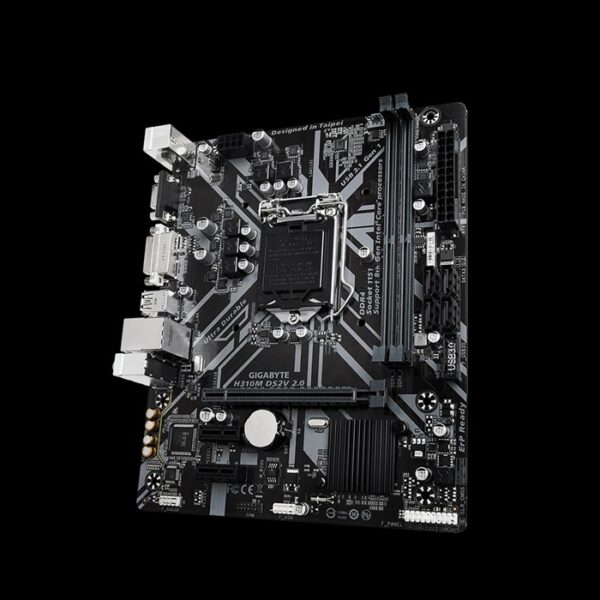 Carte mère GIGABYTE Intel H310 DS2V 2.0 Ultra Durable avec contrôleur LAN Gaming GIGABYTE 8118, résistance anti-soufre, Smart Fan 5 et conforme à la norme CEC 2019 (TRAY)