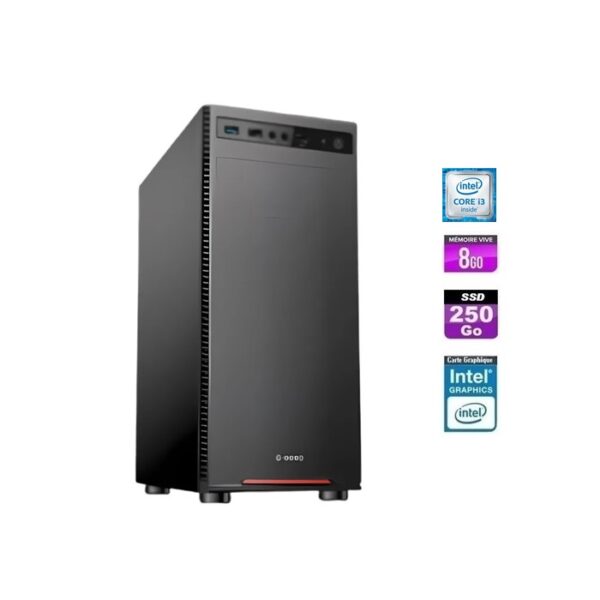 UNITE CENTRALE I3-6100/SSD256GB/8GB