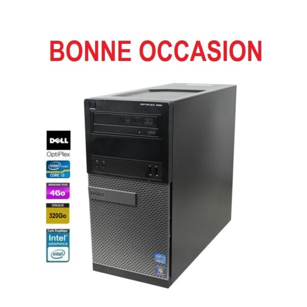 UNITE CENTRALE DELL OPTIPLEX 390MT/I3-2100/4Go/320Go