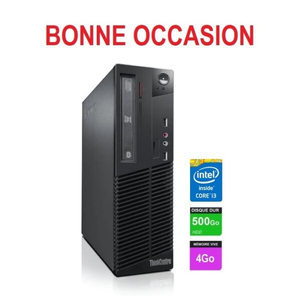 UNITÉ CENTRALE  Lenovo THINKCENTRE M83/Intel Core i3-4130/4Go/500Go