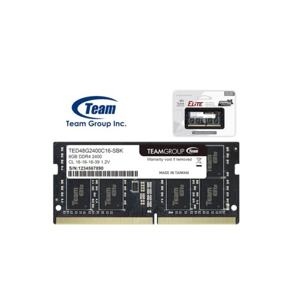 BARRETTE MÉMOIRE SODIMM 8 Go DDR4-2400Mhz  TEAM GROUP